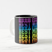 Schicht 1Beste Mommy, Muttertag Zweifarbige Tasse (Vorderseite Links)