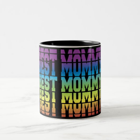 Schicht 1Beste Mommy, Muttertag Zweifarbige Tasse (Mittel)