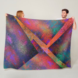 Schicht unregelmäßig arrangierter rustikaler Bilde Fleecedecke