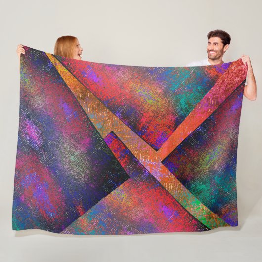 Schicht unregelmäßig arrangierter rustikaler Bilde Fleecedecke (Beispiel)