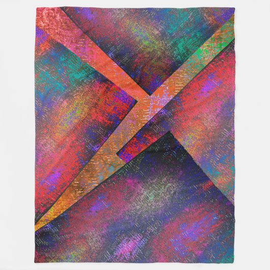 Schicht unregelmäßig arrangierter rustikaler Bilde Fleecedecke (Vorderseite)