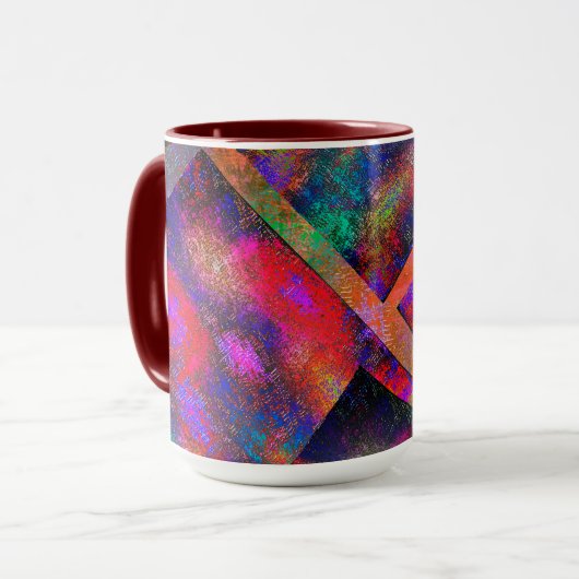 Schicht unregelmäßig arrangierter rustikaler Bilde Tasse (Vorderseite Links)