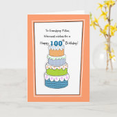 Schichten guter Wünsche 100. Geburtstag Karte (Gelbe Blume)