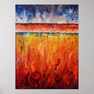 Schichten Zeit - Leinwand-Druck Poster