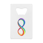 Schichtenförmiges Regenbogen-Unendlichkeitssymbol Geldbeutel Flaschenöffner (Rückseite)