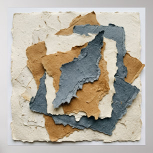 Schichtenposter aus Papiercollage Poster