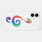 Schichtförmiger Regenbogen-Schlüssel iPhone Hülle (Rückseite (Horizontal))