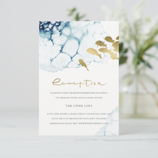 SCHICHTGOLDNAVY UNDERWASSERFISCHEREI BEGLEITKARTE (Stehend Vorderseite)