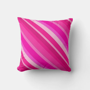 Schichtige Candy-Streifen - rosa und fuchsia Kissen