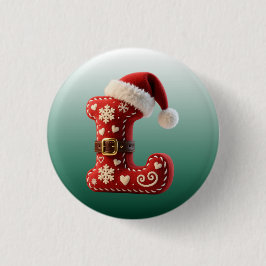 Schichtige Pastell-Goldbesatz-Buchstabe L Button