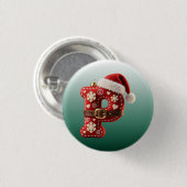 Schichtige Pastell-Goldbesatz-Buchstabe P Button (Vorne & Hinten)