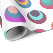 Schichtkreisen des mittleren Jahrhunderts Geschenkpapier (Rolleneckpunkt)