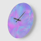 Schichtpolygonen Rosa Blau Lila Große Wanduhr (Winkel)