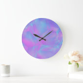 Schichtpolygonen Rosa Blau Lila Große Wanduhr (Zuhause)