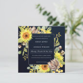 SCHICHTSCHIK-SUNFLOWER EUCALYPTUS PINE FLÜGEWEDD EINLADUNG (Stehend Vorderseite)