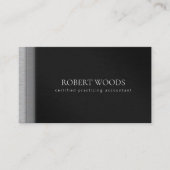 Schichtstahl aus Metall, schwarz CPA Buchhalter Visitenkarte (Vorderseite)