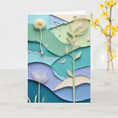Schichtweise Papierblüte Karte (Gelbe Blume)