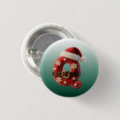 Schichtweise Pastell-Goldbesatz-Letter Q Button (Vorne & Hinten)