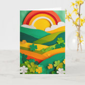 Schichtweise Regenbogenfelder Karte (Gelbe Blume)