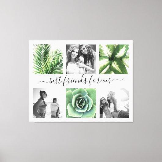 Schick beste Freunde für immer Fotocollagen Leinwanddruck (Vorderseite)