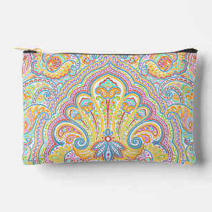 Schick Blau Pink Lila Orange Paisley Muster Zubehörtasche