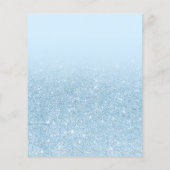 Schick blauer Glitzer elegantes Budget Sweet 16 (Rückseite)