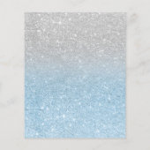 Schick blauer Glitzer elegantes Budget Sweet 16 si (Rückseite)