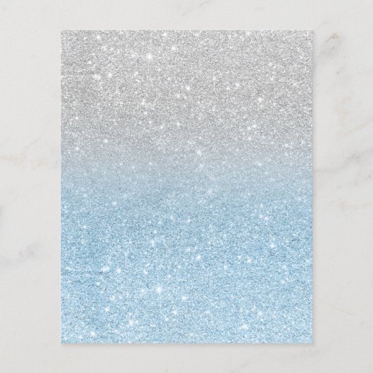 Schick blauer Glitzer elegantes Budget Sweet 16 si (Rückseite)