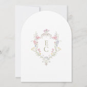 Schick Boho Garten Wildblumen Frühling Sommer Hoch Einladung (Rückseite)