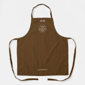 Schick-braunes Pinstripe-Logo - Schutz Schürze (Vorderseite)
