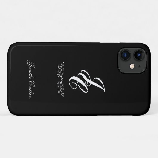 schick Buchstabenschwarz Case-Mate iPhone Hülle (Rückseite (Horizontal))