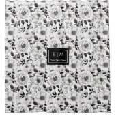 Schick-Duschvorhang in Schwarz-Weiß Duschvorhang (Vorderseite)