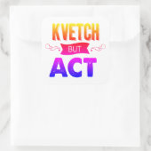 Schick es damit quadratischer aufkleber (Tasche)