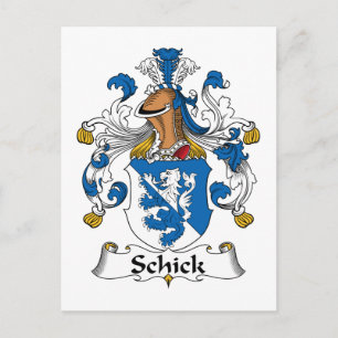Schick Familienwappen Postkarte