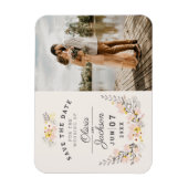 schick florale Verlobung Save the Date Magnet (Vertikal)