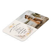 schick florale Verlobung Save the Date Magnet (Linke Seite)