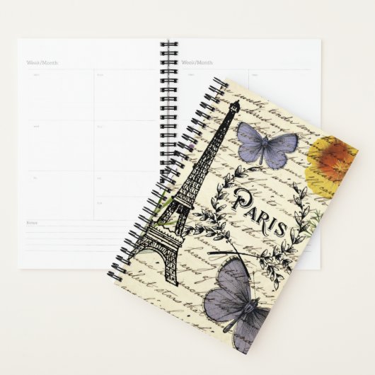 schick-französischer Schmetterlingsskripte paris e Planer (Anzeige)