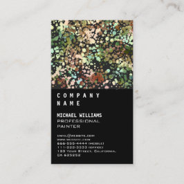 Schick Fresh Leaves Black - Einfacher Elegant Visitenkarte