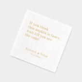 Schick | Funny Personalisiert Wedding Gold Servietten Mit Folie (Links)