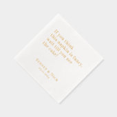 Schick | Funny Personalisiert Wedding Gold Servietten Mit Folie (Rechts)