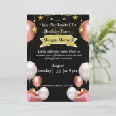 schick-Geburtstagskarte Einladung (Stehend Vorderseite)