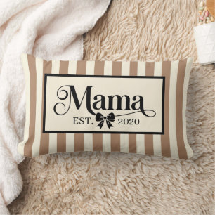 Schick gestreift personalisiert Mama Andenken Lendenkissen