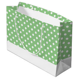 Schick gezogene Punkte auf hellgrün weißem Grundst Große Geschenktüte