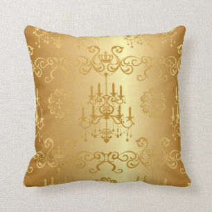 Schick,Gold,Vintage,Kronleuchter,Damaskus,trendy,B Kissen