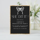 schick-grinsend, Minimalistisch Schwarz-Weiß-Elgan Save The Date (Stehend Vorderseite)