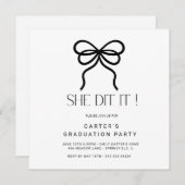 schick-grinsend, Minimalistisch Schwarz-Weiß-Elgan Save The Date (Vorne/Hinten)