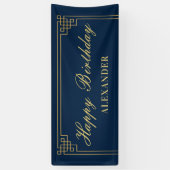 Schick Navy Gold Gatsby Banner (Vertikal)