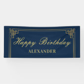 Schick Navy Gold Gatsby Banner (Horizontal)