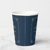 Schick Navy Gold Gatsby Lasst uns feiern Pappbecher (Rechts)
