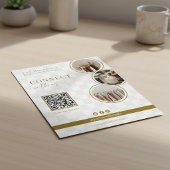 Schick Neutral Checker Boutique QR-Code Foto Flyer